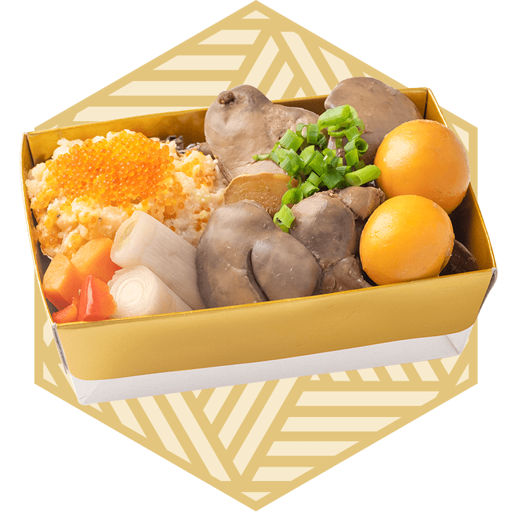 鶏レバーとキンカンの⽢⾟味噌煮と明太⼦とびっ⼦のポテサラ